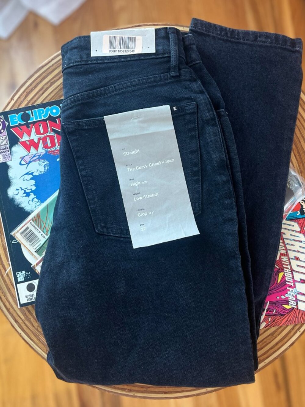 NWT Everlane The Curvy Cheeky Jeans Women’s Crop Black High Rise 27 Crop